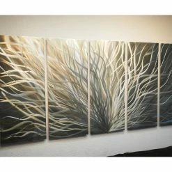 Wholesale 🎉 Miles Shay Metal Art "Radiance Gold Silver" Large Metal Wall Art By Miles Shay, 5-Piece Set 💯 -Cheap wall decor Store a441af6c07213ee3 6161 w800 h800 b0 p0