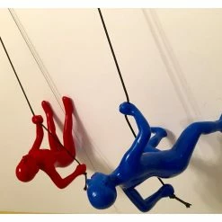 Coupon 🎁 Eladitems Climbing Man Wall Art Position Blue , Red 2-Pieces 👍 -Cheap wall decor Store a971bc230664a71e 3191 w800 h800 b0 p0