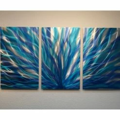 Coupon ✔️ Miles Shay Metal Art Metal Wall Art Decor Abstract Contemporary Modern Sculpture- Radiance Blue 47" 😀 -Cheap wall decor Store ab31016e03b0b0ad 6196 w800 h800 b0 p0