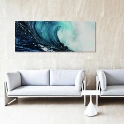 Outlet 🤩 Empire Art Direct Blue Wave Wall Art Frameless Tempered Glass Contemporary Artwork 24" X 63" 🌟 -Cheap wall decor Store ad81b1670e8ecf00 5329 w800 h800 b0 p0