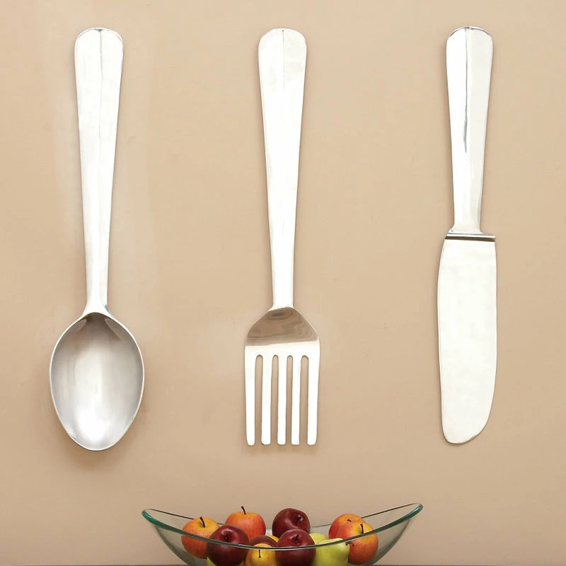 Cheap π Brimfield & May Set Of 3 Silver Aluminum Traditional Wall Decor 26168 𧨠4 Cheap π Brimfield & May Set Of 3 Silver Aluminum Traditional Wall Decor 26168 𧨠- Image 2