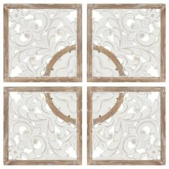 Promo 🔥 Olliix Madison Park Medallion Wood Wall Decor 4-Pc Set MP95B-0259 🧨