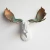 Deals ✨ Near And Deer Faux Taxidermy Moose Head Wall Mount, White And Green Patina 💯 -Cheap wall decor Store b761905b00667a26 7211 w800 h800 b0 p0