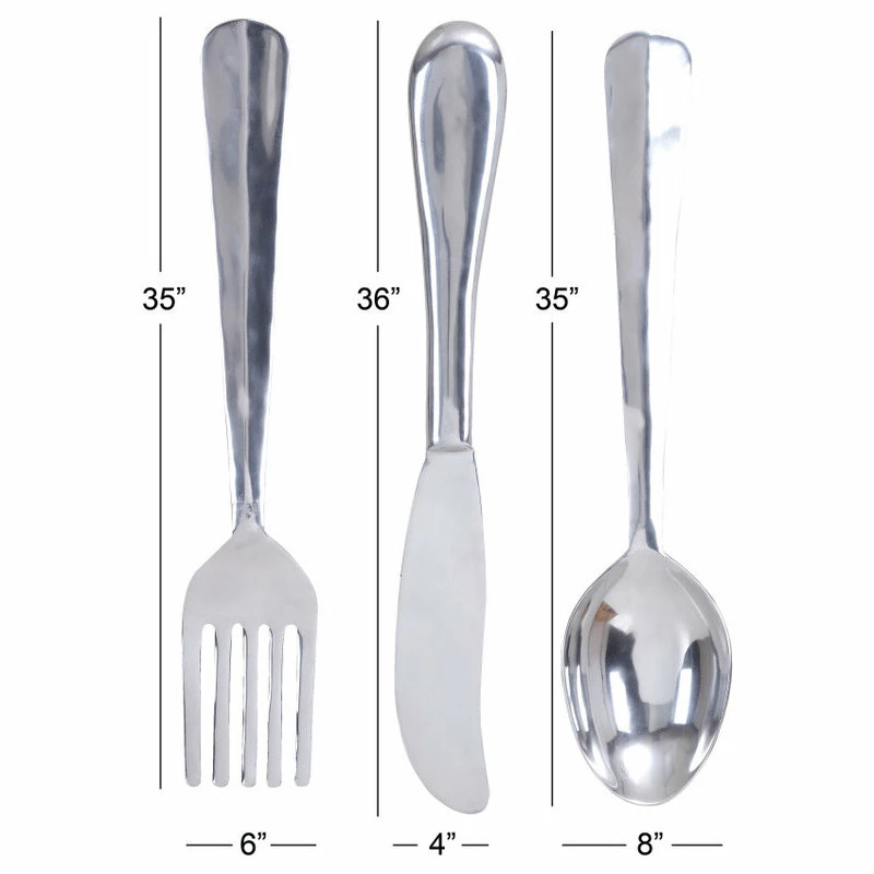 Cheap π Brimfield & May Set Of 3 Silver Aluminum Traditional Wall Decor 26168 𧨠8 Cheap π Brimfield & May Set Of 3 Silver Aluminum Traditional Wall Decor 26168 𧨠- Image 6