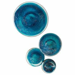 Best reviews of 😉 Global Views Set Of 4 Glass Wall Mushrooms, Blue 😍
