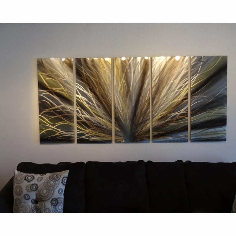 Flash Sale π― Miles Shay Metal Art Metal Wall Art Decor Abstract Contemporary Modern- Radiance Large Bronze Gold π 4 Flash Sale π― Miles Shay Metal Art Metal Wall Art Decor Abstract Contemporary Modern- Radiance Large Bronze Gold π - Image 2