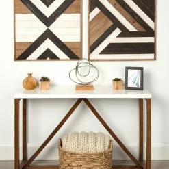 Wholesale 👏 Uniek Kate And Laurel Ballez White Black And Rustic Brown Plank Wood Art Plaque 🌟 -Cheap wall decor Store bbc15d380900c251 1978 w800 h800 b0 p0