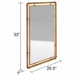Best Sale 🛒 Aspire Home Accents, Inc. Morse Industial Metal Wall Mirror, Copper ✔️ -Cheap wall decor Store bd01cf090dcadb4a 2764 w800 h800 b1 p0