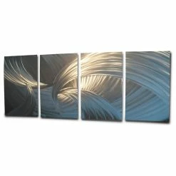 Coupon โจ Miles Shay Metal Art Metal Wall Art Decor Abstract Contemporary Modern Sculpture- Tempest Silver ๐ฅฐ