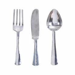 Flash Sale 🥰 Brimfield & May Set Of 3 Silver Aluminum Traditional Wall Decor 26167 ⌛