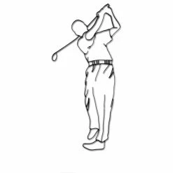 New ⭐ World Unique Imports Male Golfer Metal Wall Decor And Sculpture ❤️