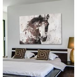 Best Pirce ❤️ Marmont Hill "Gorgeous Horse" Painting Print On Wrapped Canvas, 45"x30" 😍 -Cheap wall decor Store cd61400f0797596a 2883 w800 h800 b0 p0