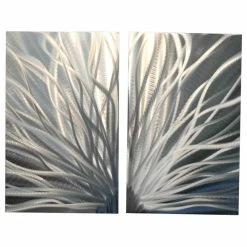 Discount 🤩 Miles Shay Metal Art "Radiance SIlver" Metal Wall Art By Miles Shay, 2-Piece Set 💯