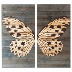 Cheap ๐ Gallery 57 Butterfly Diptych Print On Wood, Blue, 2 Piece, 29"x29" Overall ๐