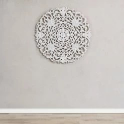 Flash Sale 🥰 Madeleine Home Inc. Frasso White Wall Medallion, White 😍 -Cheap wall decor Store ced1ea410333e7ed 4711 w800 h800 b0 p0