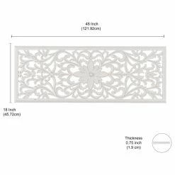 Budget 😀 Madeleine Home Inc. Remo Wall Medallion, 18"x48", White 🎉 -Cheap wall decor Store d3e120db0006c5ea 9805 w800 h800 b1 p0