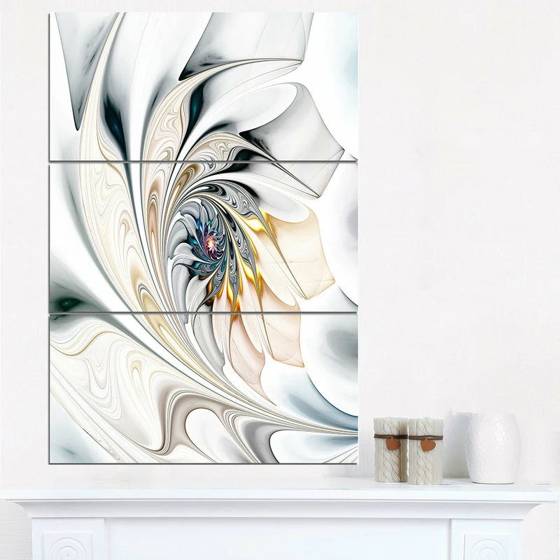 Cheapest โ๏ธ Designart Inc "White Stained Glass Floral Art" Metal Wall Art, 3 Panels, 28"x36" ๐ 5 Cheapest โ๏ธ Designart Inc "White Stained Glass Floral Art" Metal Wall Art, 3 Panels, 28"x36" ๐ - Image 3