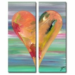 Best Sale 😉 Ready2hangart, Inc. Heartwork "Haley" 2-Piece Canvas Art Set, 40"x16" 👍