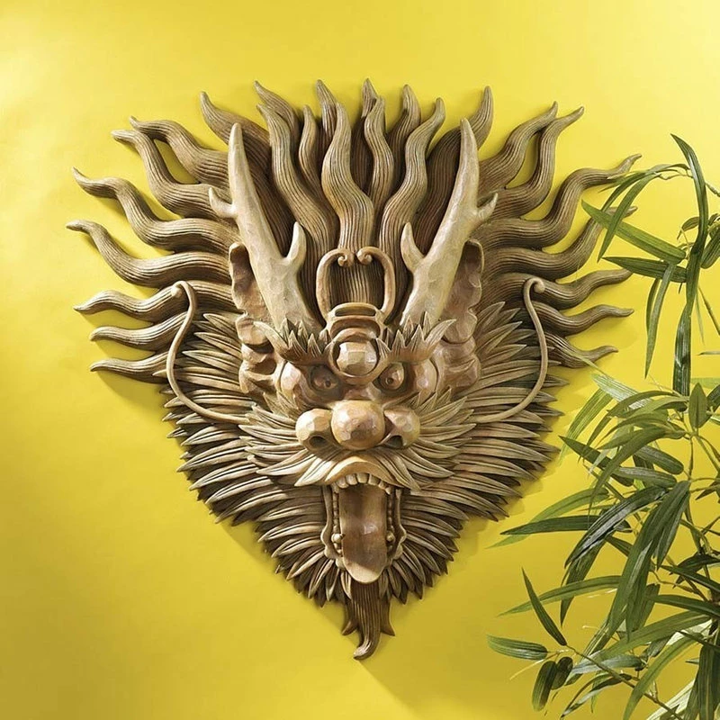 Brand new β Design Toscano Tibetan Sculptural Dragon Wall Mask π 4 Brand new β Design Toscano Tibetan Sculptural Dragon Wall Mask π - Image 2