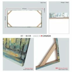 Flash Sale 👍 ArtMaison Canada 24"x48" Sky Branches Abstract Canvas Wall Art Print Green Teal Multy, 24"x48" 💯 -Cheap wall decor Store dbb1f45b0e67a4f6 6553 w800 h800 b1 p0