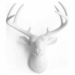 Brand new 🎁 Wall Charmers Virginia Faux Mini Deer Head, White/White 💯