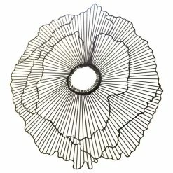 Brand new 🤩 Dr. Livingstone I Presume Modern 40" Wire Flower Wall Art, Contemporary Metal Sculpture ⌛