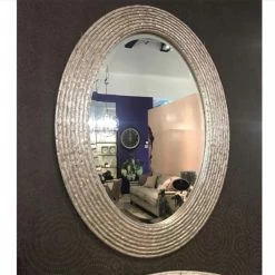 Budget 🎁 Uttermost Elegant Silver Ribbed Organic Style Wall Mirror, Oval Twig Reeded Vanity Modern 👍 -Cheap wall decor Store e5f1e78b02b09403 9699 w800 h800 b0 p0