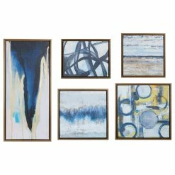 Cheap 🎁 Olliix Madison Park Blue Bliss Gallery Art, 5-Piece Set 🤩