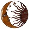 Deals 🛒 Benzara, Woodland Imprts, The Urban Port Metal Sun Moon Wall Decor With Antique Brown Look 👏