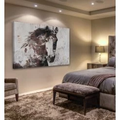 Best Pirce ❤️ Marmont Hill "Gorgeous Horse" Painting Print On Wrapped Canvas, 45"x30" 😍 -Cheap wall decor Store f681f98907975947 2883 w800 h800 b0 p0