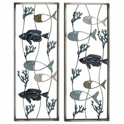 Cheapest 💯 Brimfield & May Coastal Blue Metal Wall Decor 23473 🎁