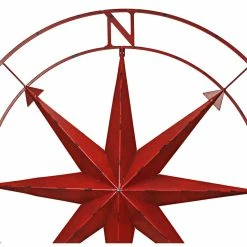 Best deal 🔥 Zeckos Indoor Outdoor Metal Compass Rose Wall Sculpture 39.5 Inch Diameter, Red 😀 -Cheap wall decor Store ff01185c037e44f4 9860 w800 h800 b1 p0
