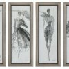 Best Pirce 👍 Uttermost "Fashion Sketchbook" 4-Piece Art Set, 15.75"x39.75" ❤️ -Cheap wall decor Store home design 22