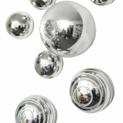 Buy 💯 Worldly Goods Too Wall Spheres - Silver & White ~ Set Of 9 ⌛