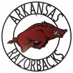New 👏 LRT SALES LLC Arkansas Razorbacks Wrought Iron Wall Decor, 24" 👍
