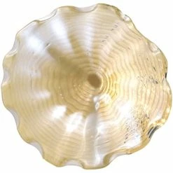 Outlet 😍 Dale Tiffany Beige Feather 20"D Hand Blown Art Glass Wall D Degreecor 👍