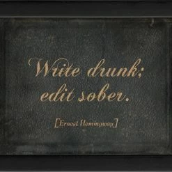 Buy 🤩 The Artwork Factory ® Write Drunk Edit Sober Framed Artwork ⭐